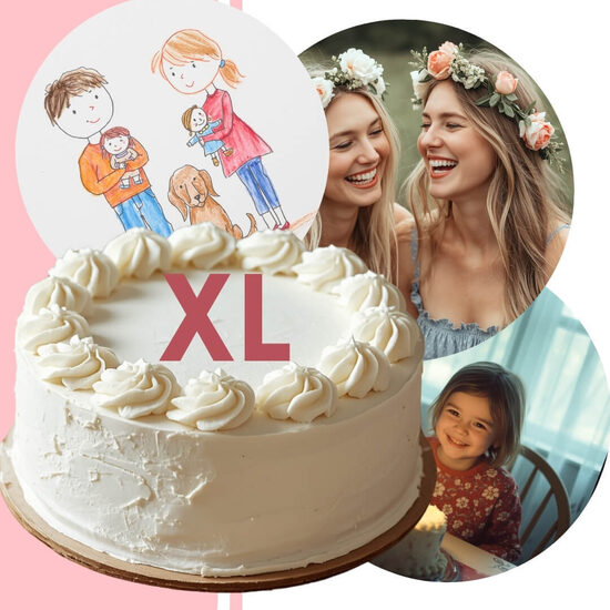 Custom edible Cake Topper Round XL